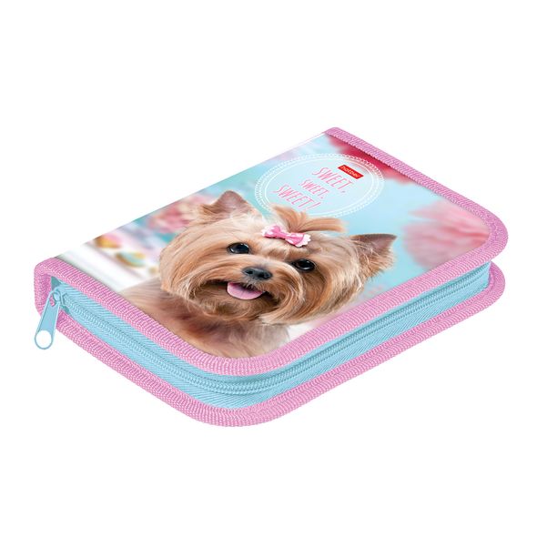 Пенал Hatber 190х130мм 1 отделение на молнии Soft-touch-Милая мордашка-  в индив.упак. , 